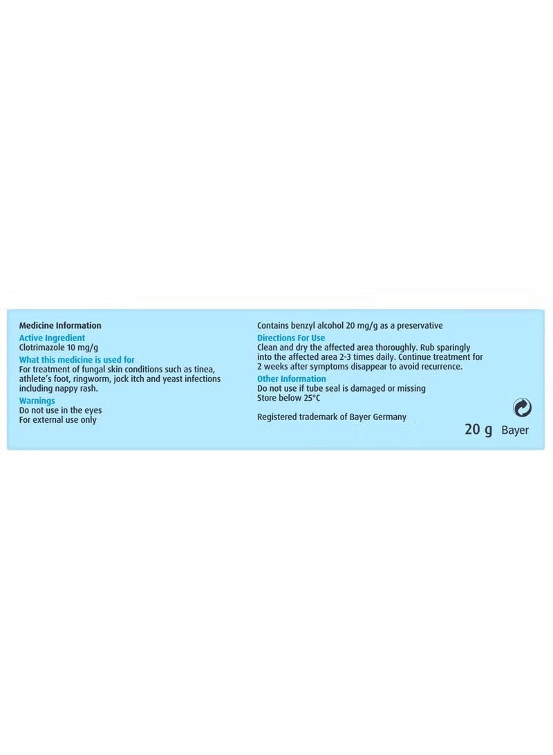 Canesten Pack Of 2 Canesten Cream antimycotic for fungal infections 20 g - Image 4